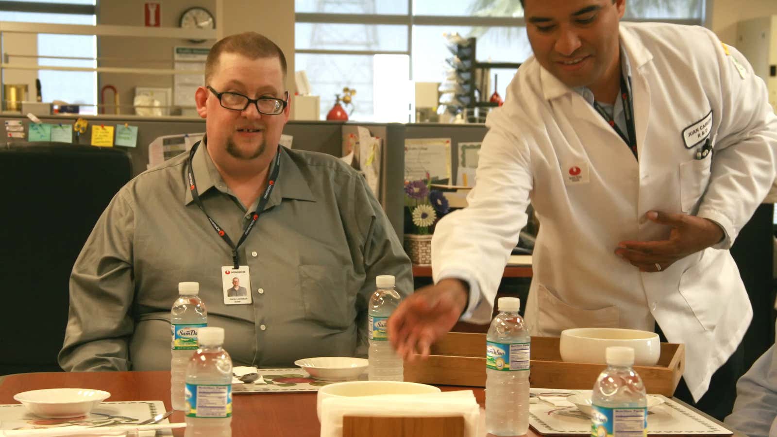 Hans Lienesch at Nongshim USA’s research center.