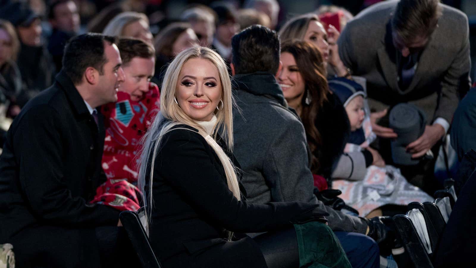 Tiffany Trump at the Christmas tree lighting, 2018.