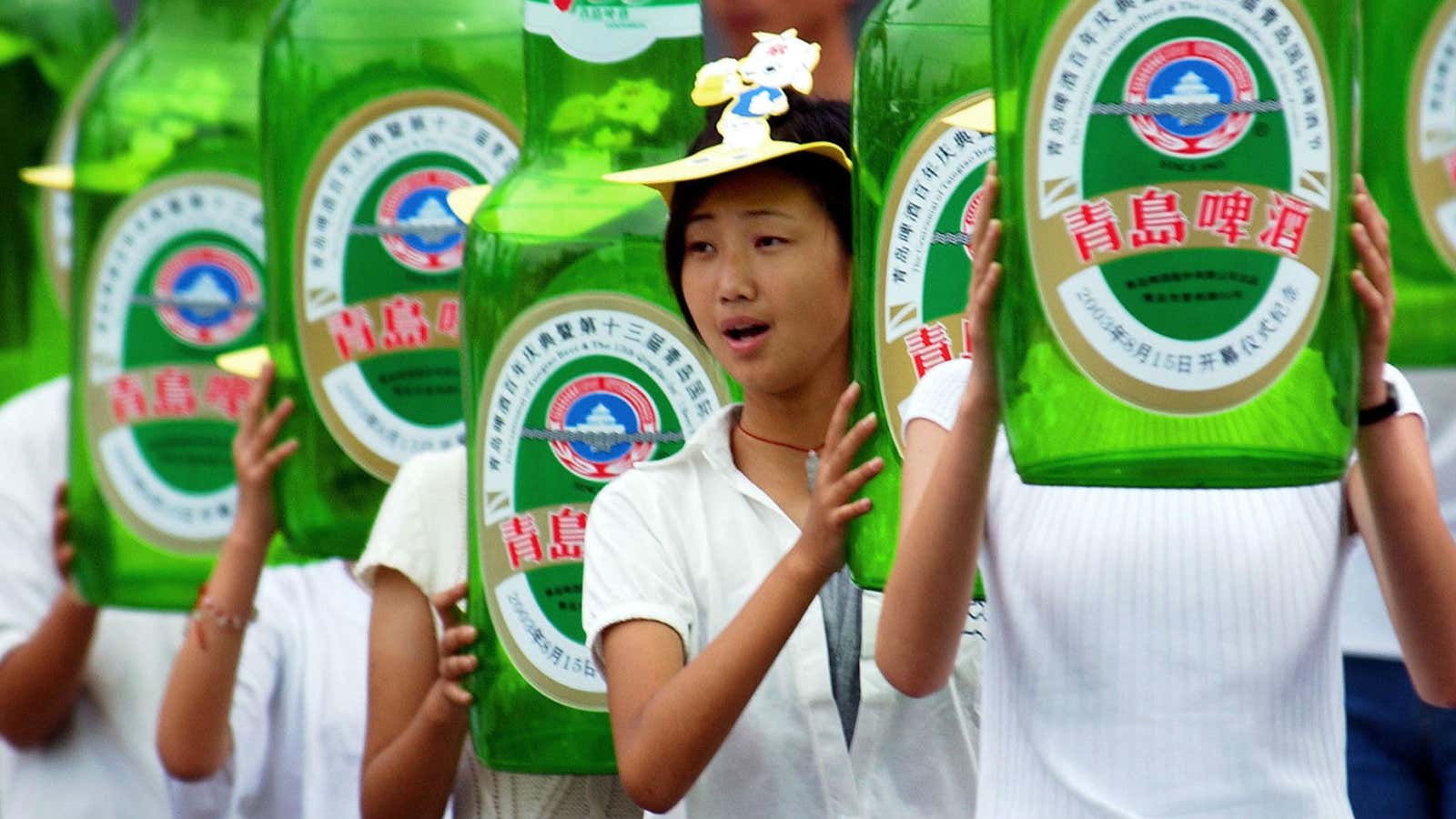 Cheers for Tsingtao.