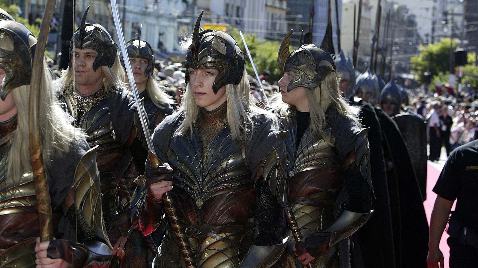 A parade at the 2003 world premiere of “Lord of the Rings: The Return of the King” in Wellington, New Zealand.