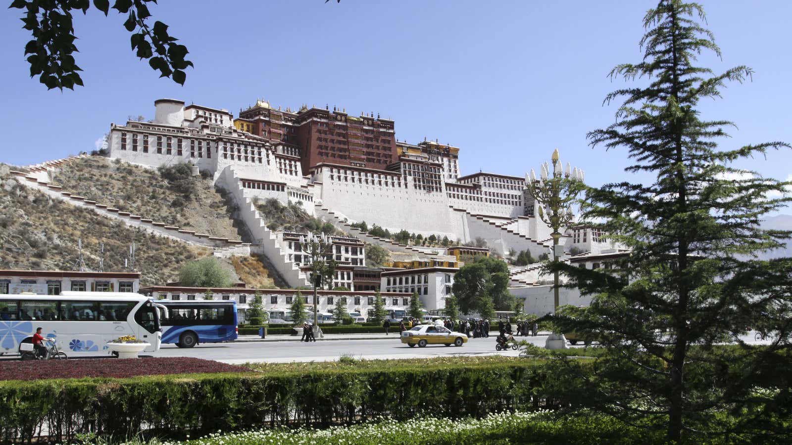 Lhasa’s Potala Palace on a clearer day.