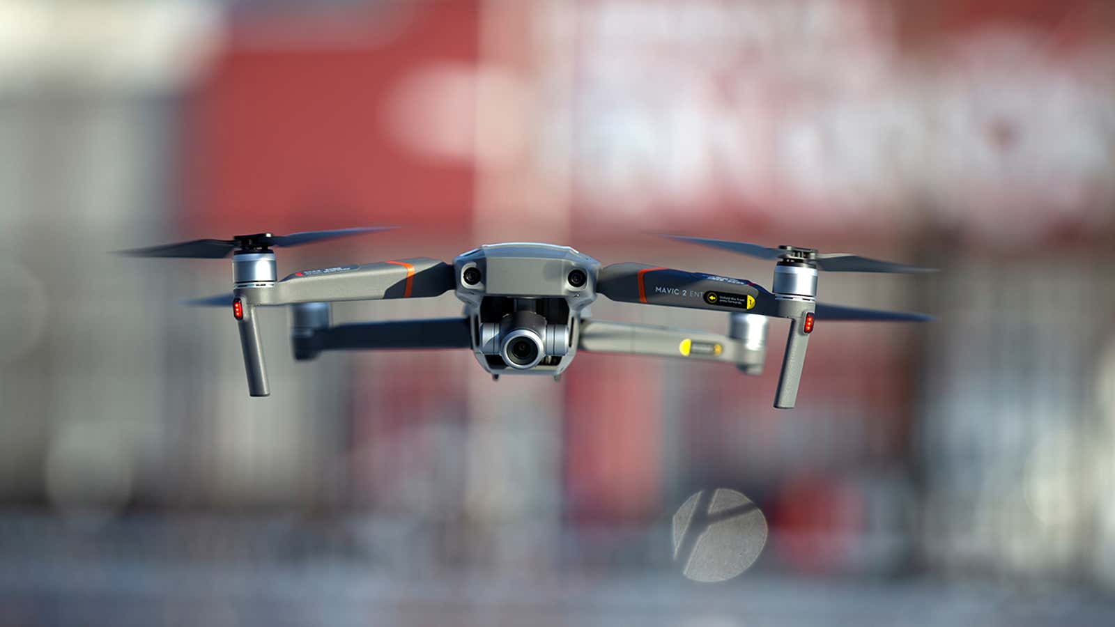 A drone flies as Chinese drone maker DJI demonstrates their app that tracks a drone’s registration and owner in Montreal, Canada, November 13, 2019. REUTERS/Christinne Muschi