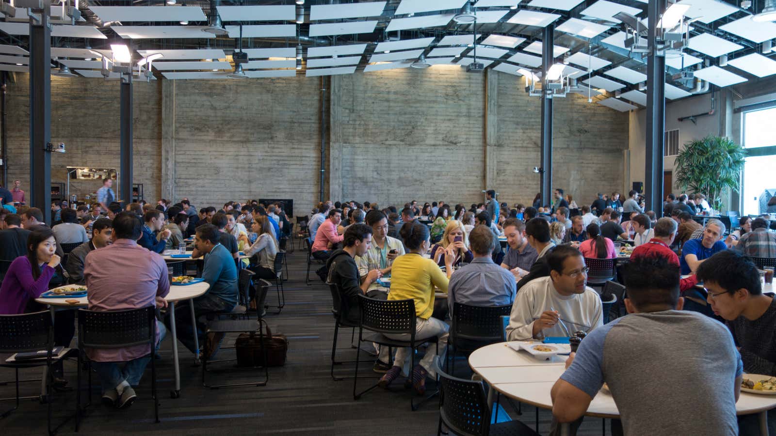 The cafeteria at Twitter’s new headquarters.
