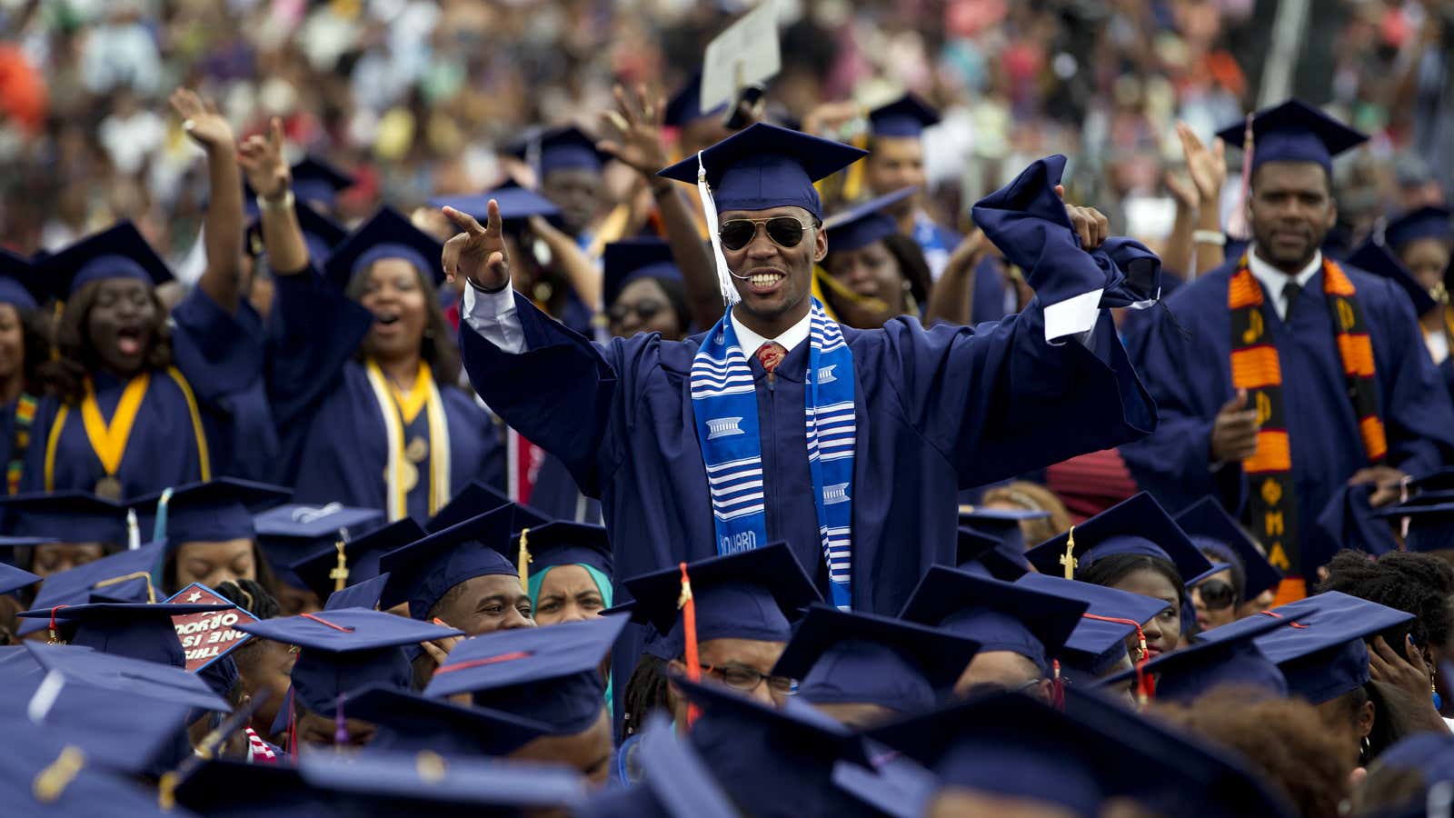 Black American college graduates have a higher unemployment rate than white grads.