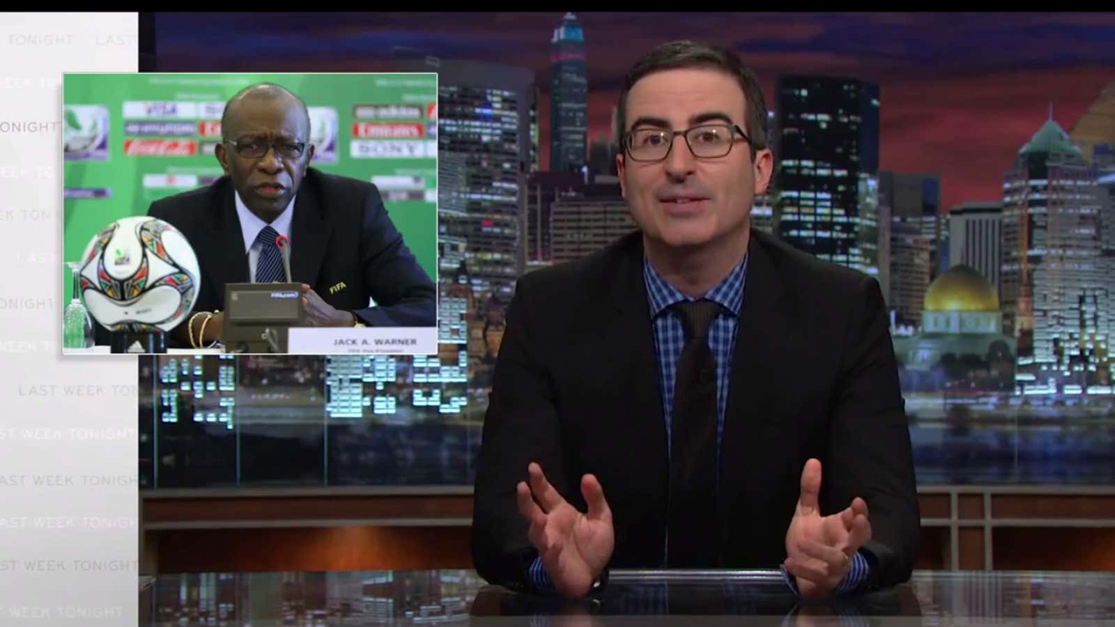 Screenshot of john oliver on TV6