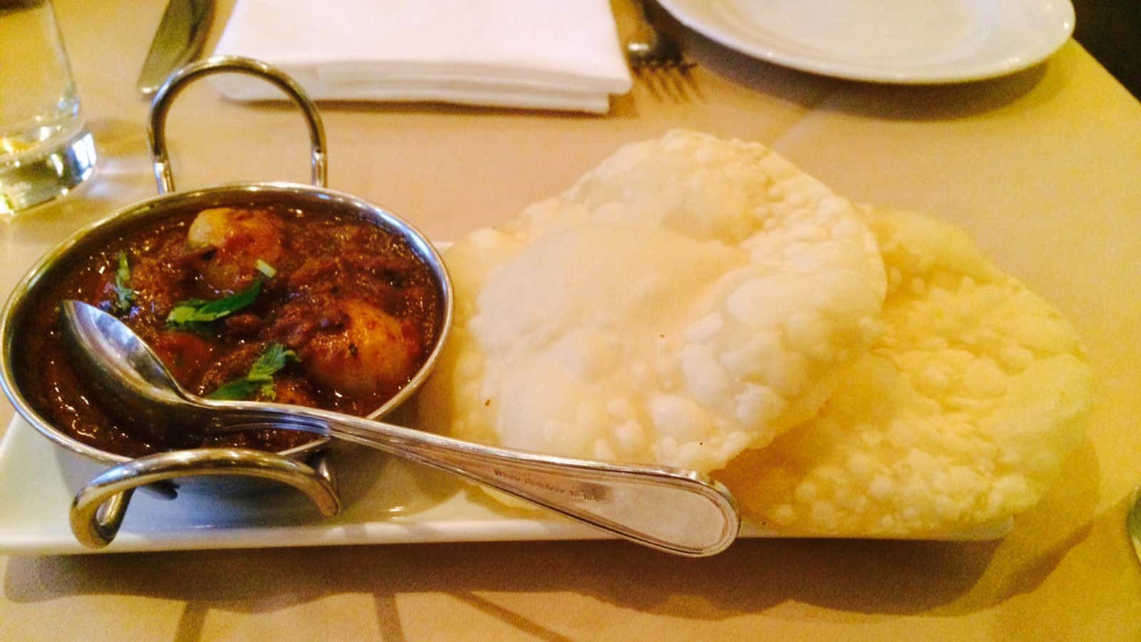 Luchees from Kolkata: the non-naan.