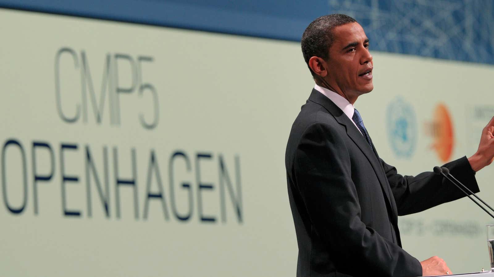 In Copenhagen in 2009, Obama vowed to reduce carbon emissions. He may now stand a chance of doing so.