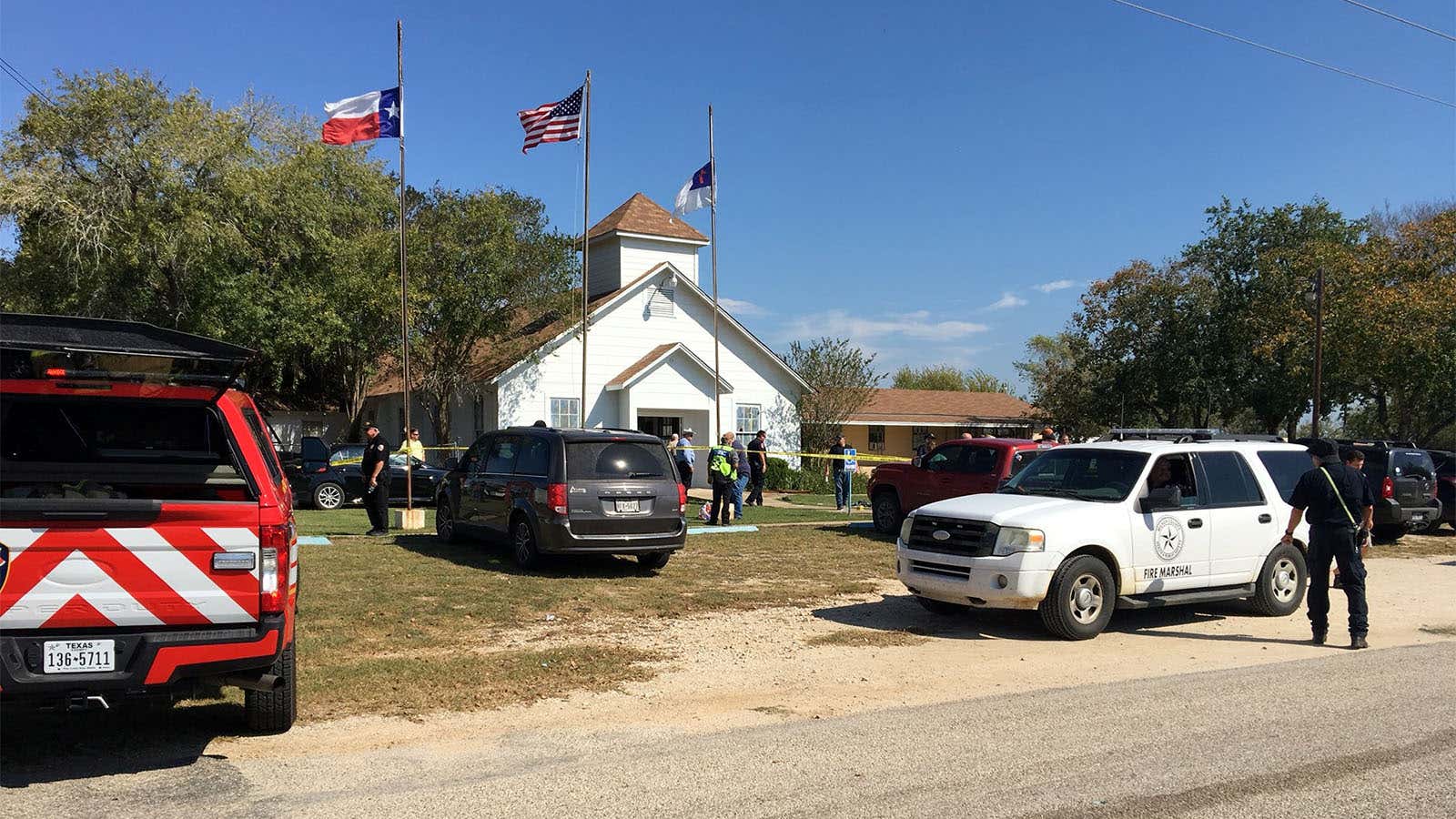 The First Baptist Church in Sutherland Springs, Texas