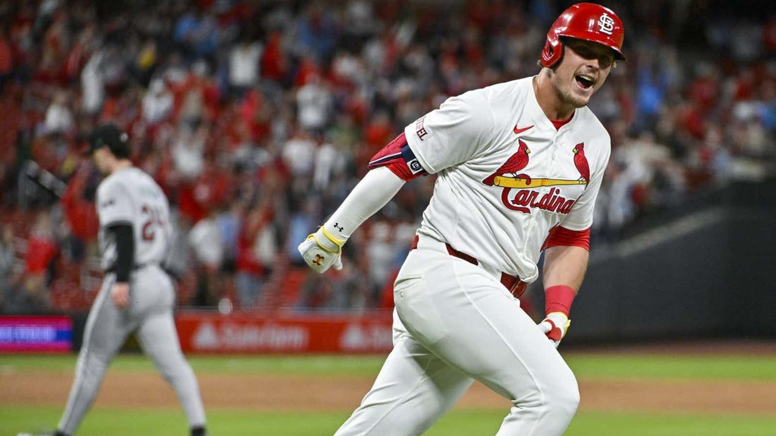Image for MLB roundup: Cards prevail on Nolan Gorman's walk-off HR