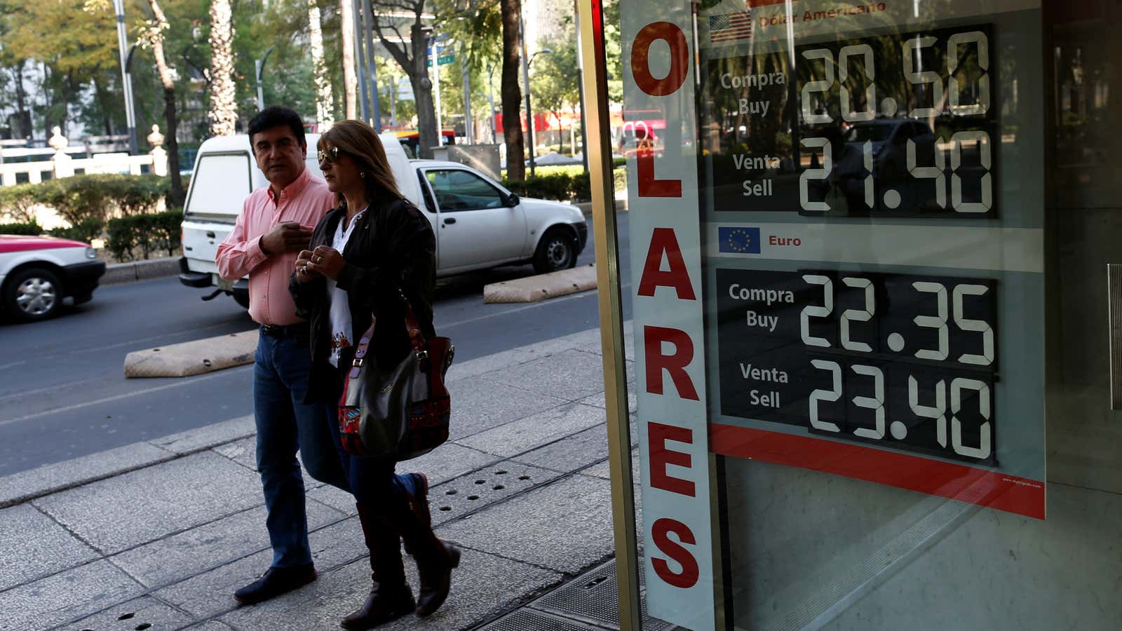 The peso sell-off is driving up Mexican prices.