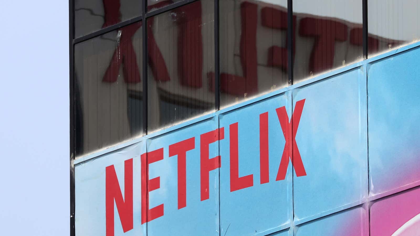 The Netflix logo is seen on their office in Hollywood, Los Angeles, California