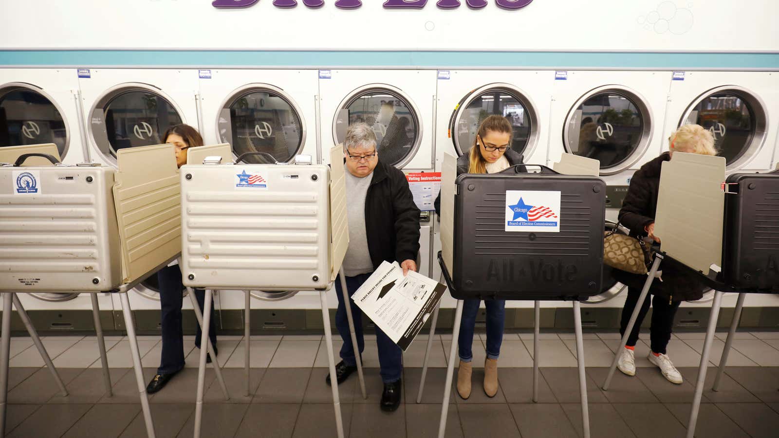 Wash, dry, fold, vote.