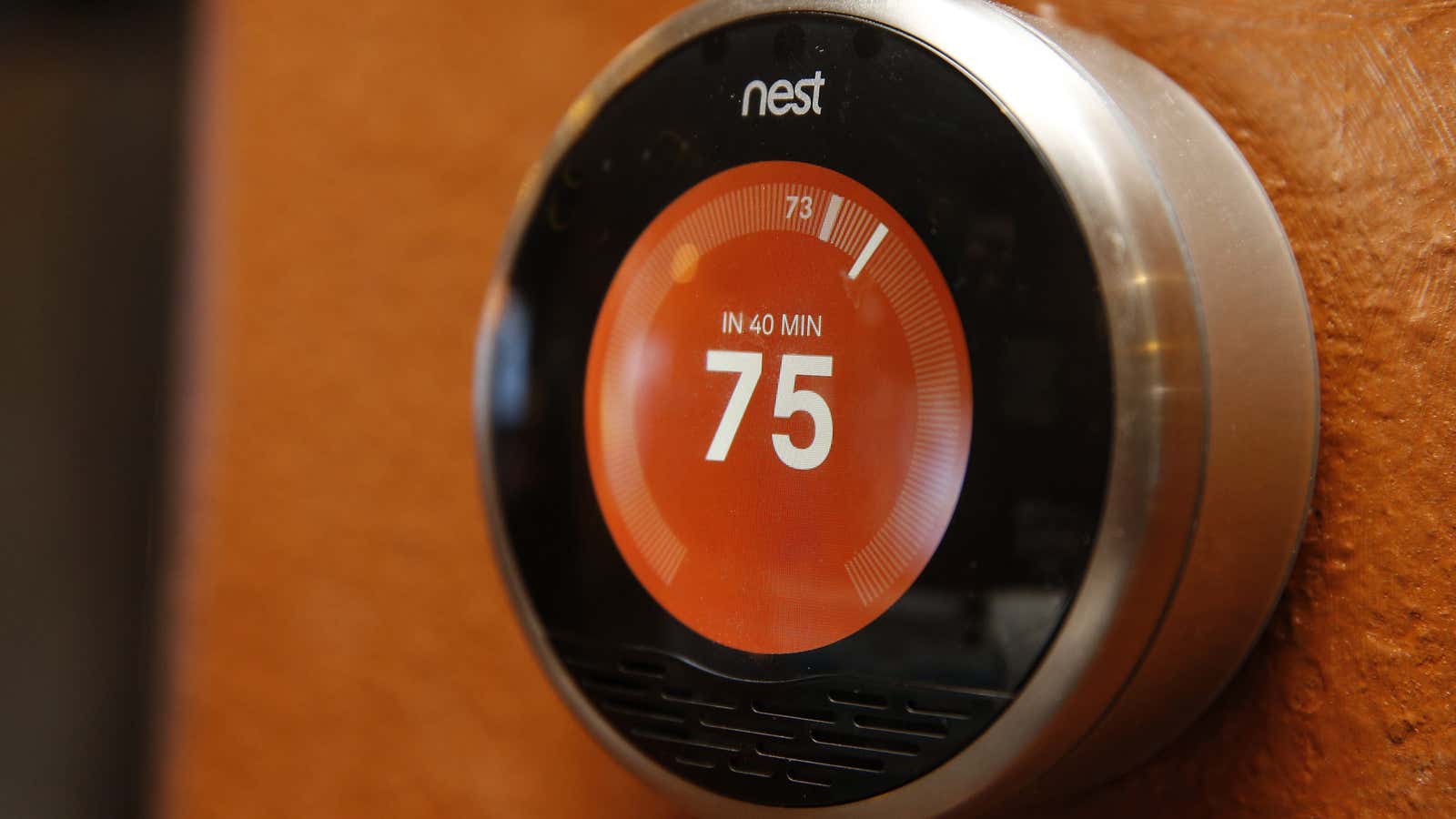 A Nest thermostat.