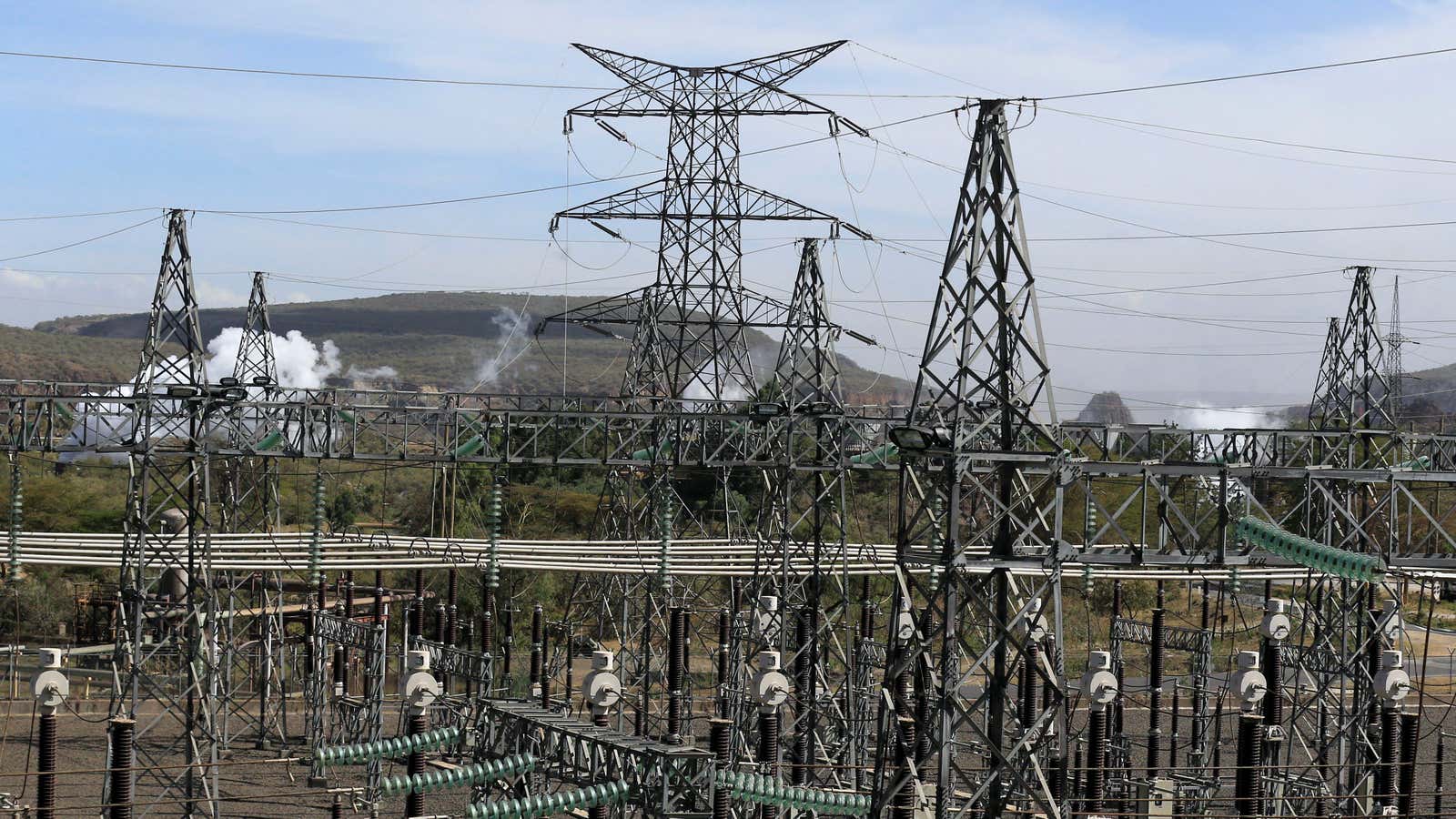 The Olkaria II Geothermal power plant in Kenya.