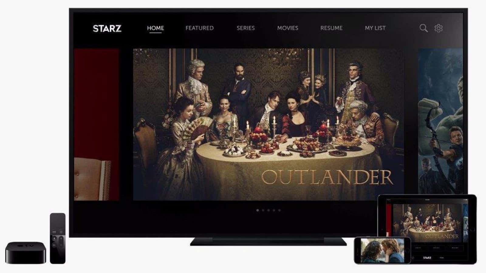 Starz is joining the streaming party.