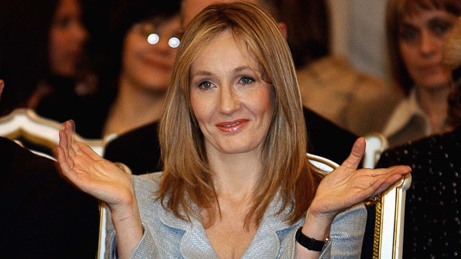 If JK Rowling named herself as a character, it’d be Writer Writerly.