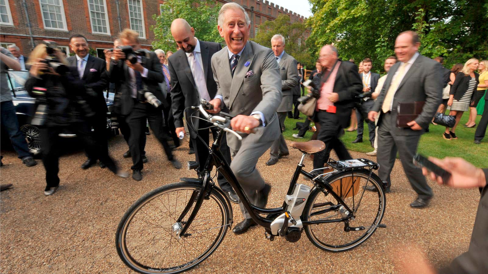 He’s only smiling because no one’s snatched his bike.