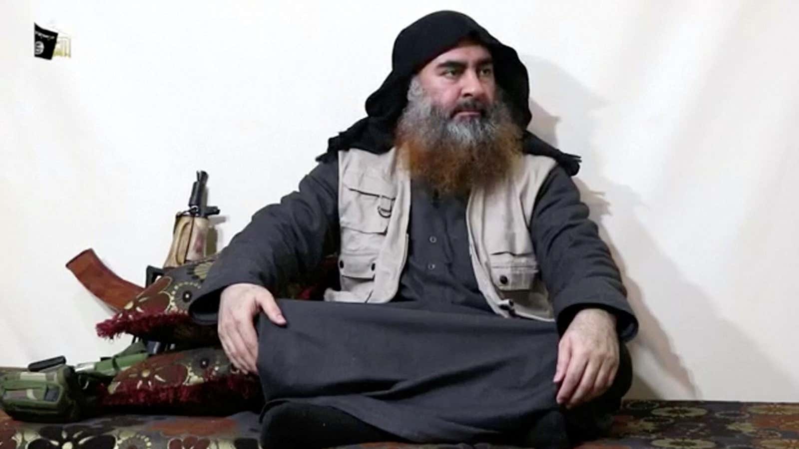 Abu Bakr al-Baghdadi, seen here in an ISIS broadcast.