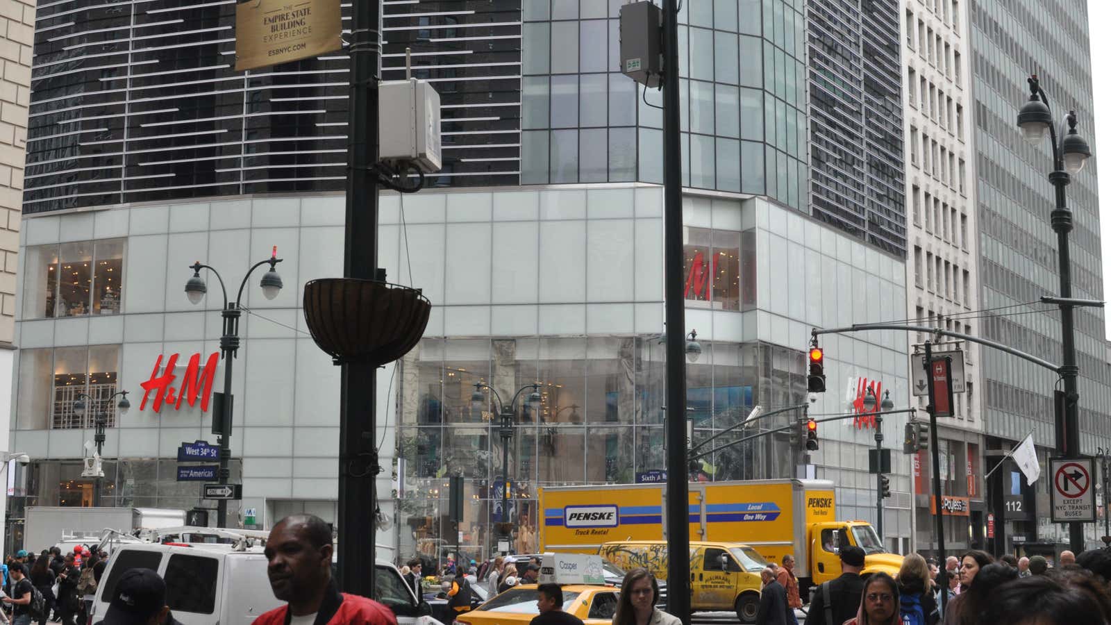 The world’s largest H&amp;M at Herald Square, seen from an H&amp;M across the street.