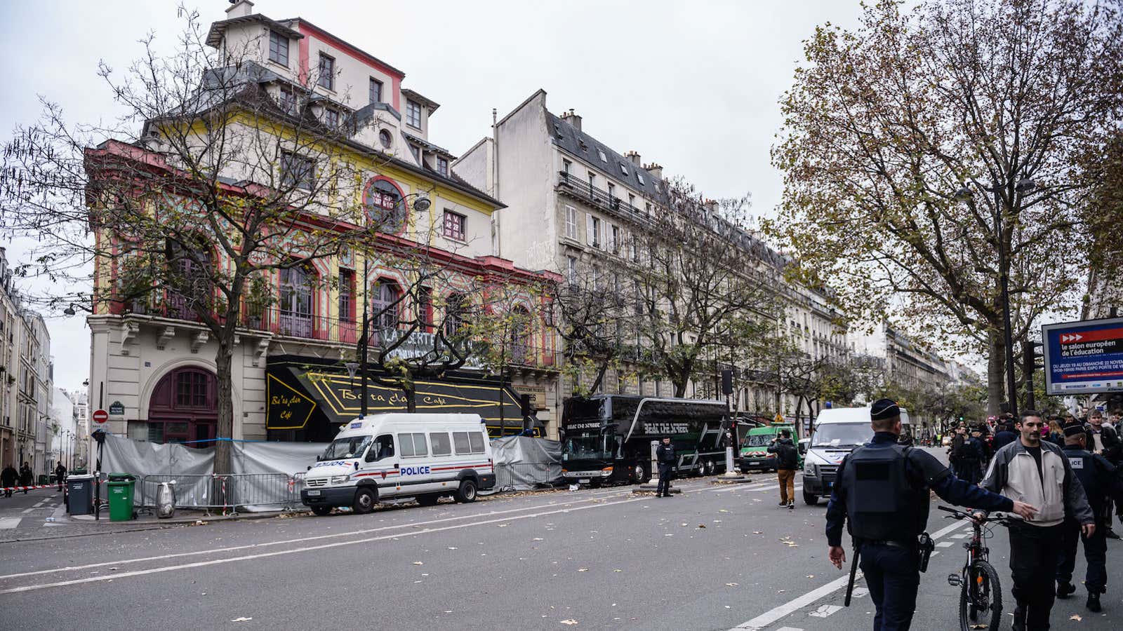 The Bataclan theater in Paris on Nov. 16, 2015.