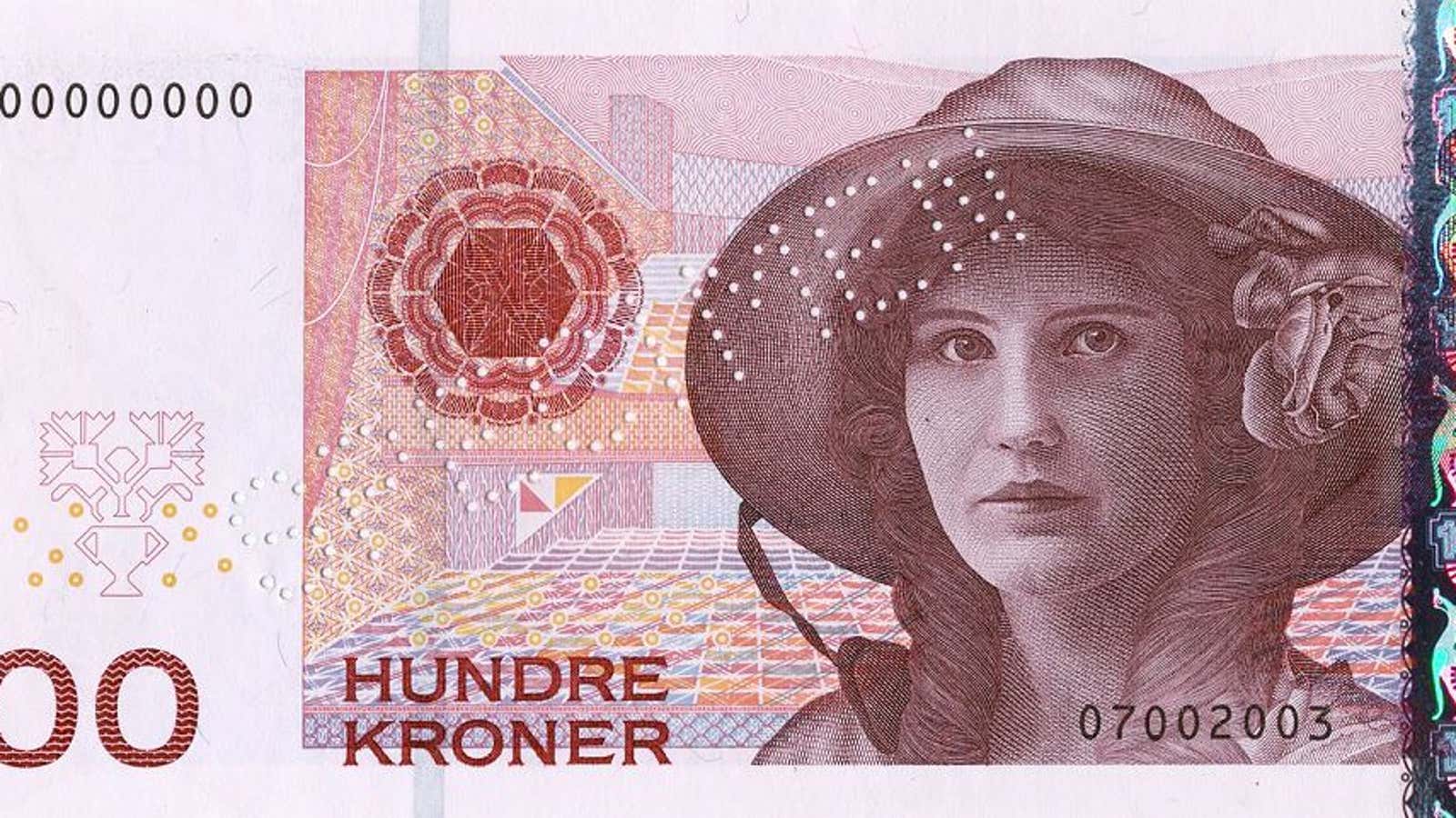 This is what Norwegian notes look like now.