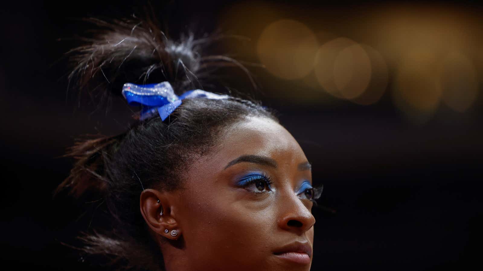 Simone Biles warms up before competing at the U.S. Women’s Olympic Gymnastics trials in St Louis , Missouri, U.S. June 25, 2021.  REUTERS/Lindsey Wasson