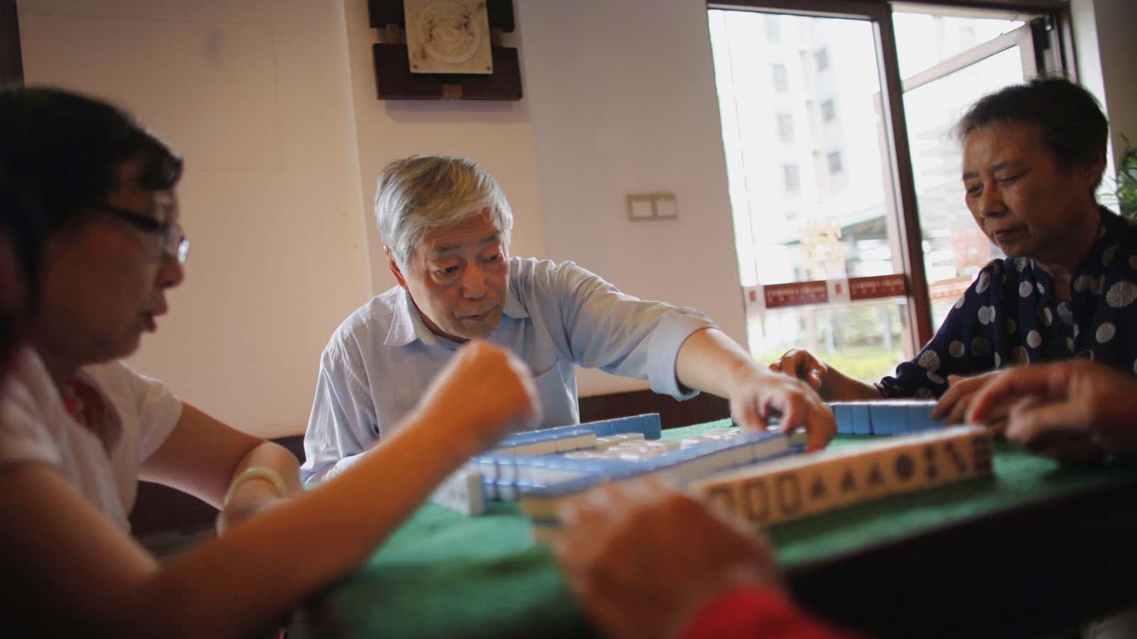 Why not invite the grandkids for mah jong?