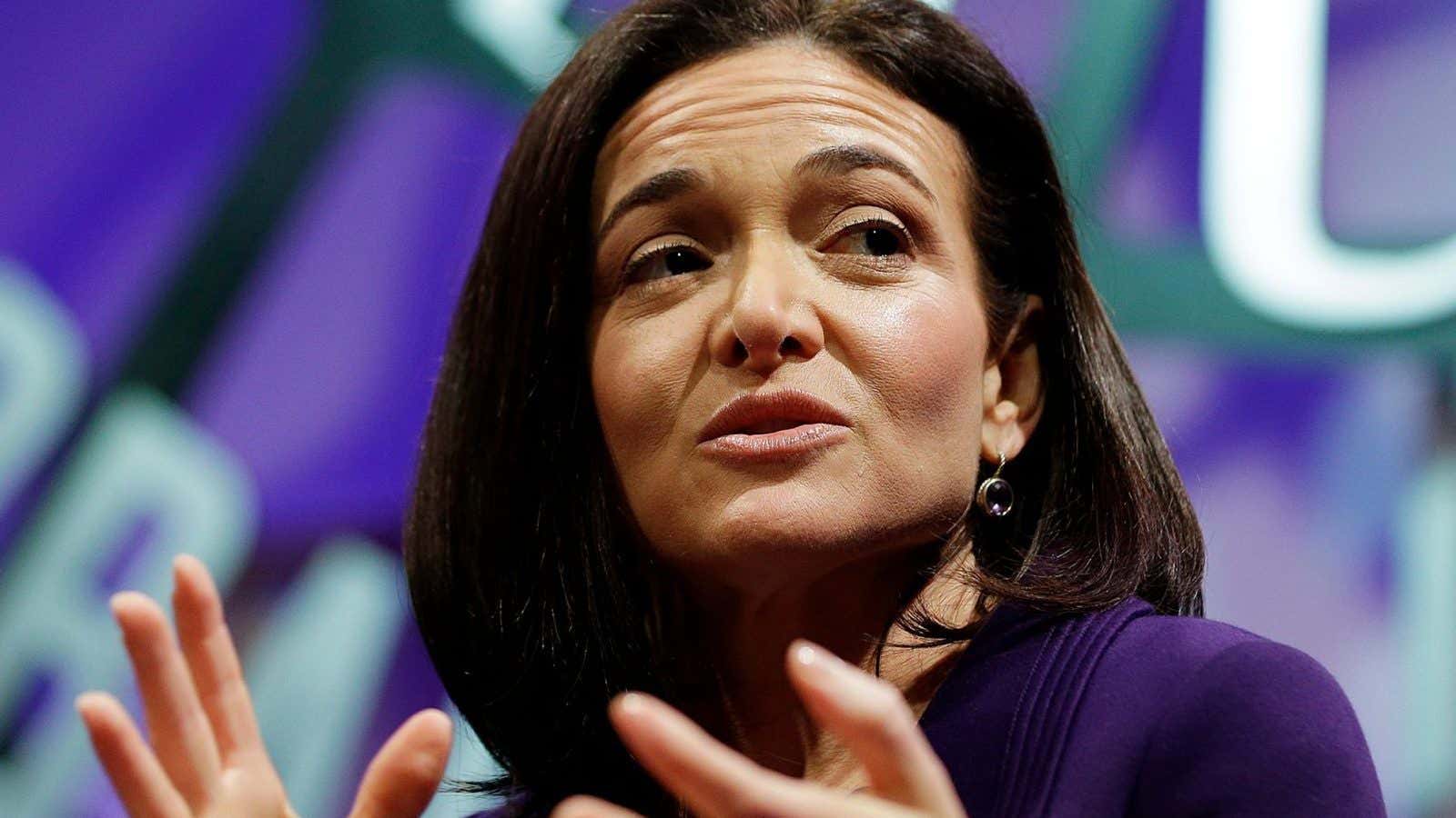 Sandberg shot it straight to MIT graduates.