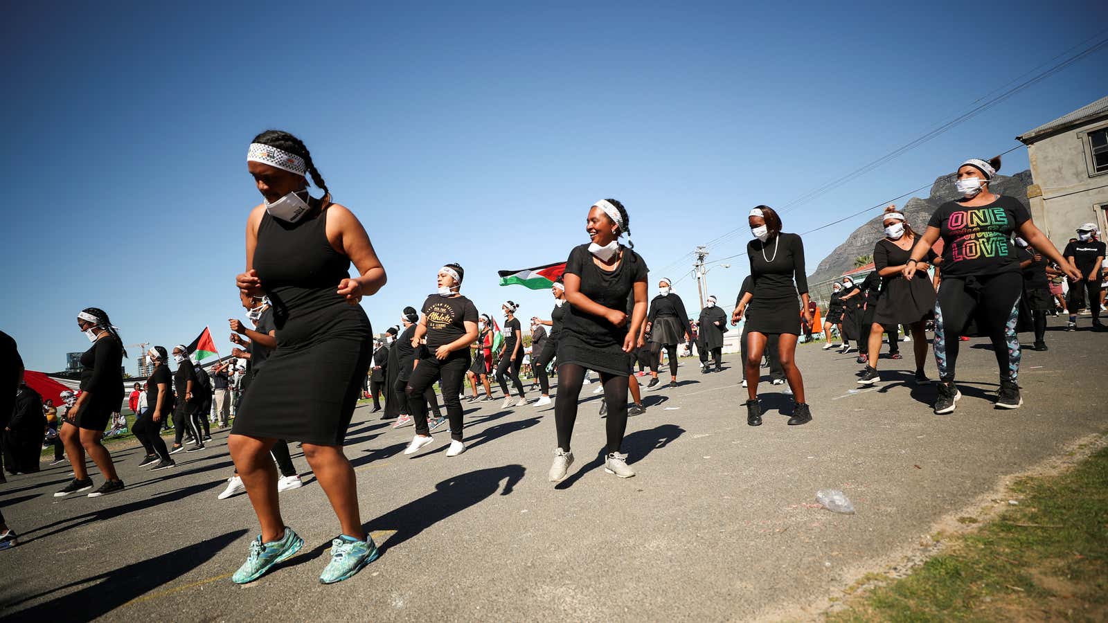 Dancing to megahit “Jerusalema” in Cape Town, South Africa.