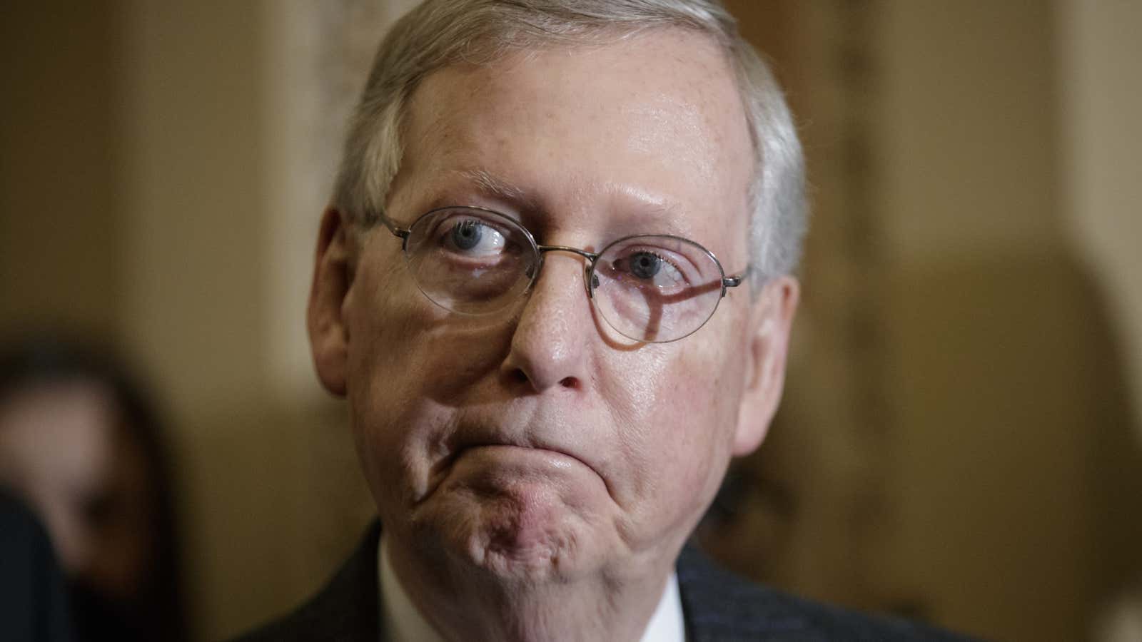 Senate majority leader Mitch McConnell is not backing bills to counter Moscow‘s cyberattacks.