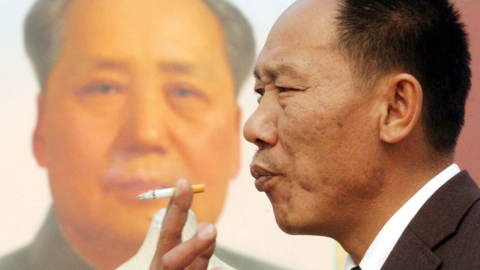 Chairman Mao was also a heavy smoker.