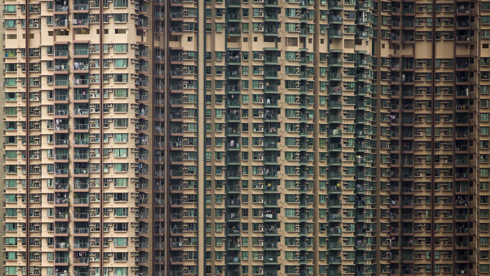 Private housing blocks in Hong Kong.