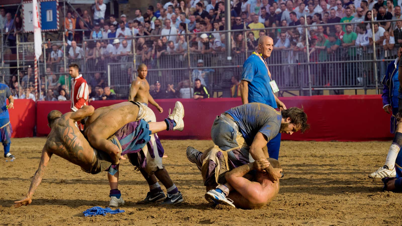 Players face off in a match in June, 2015.