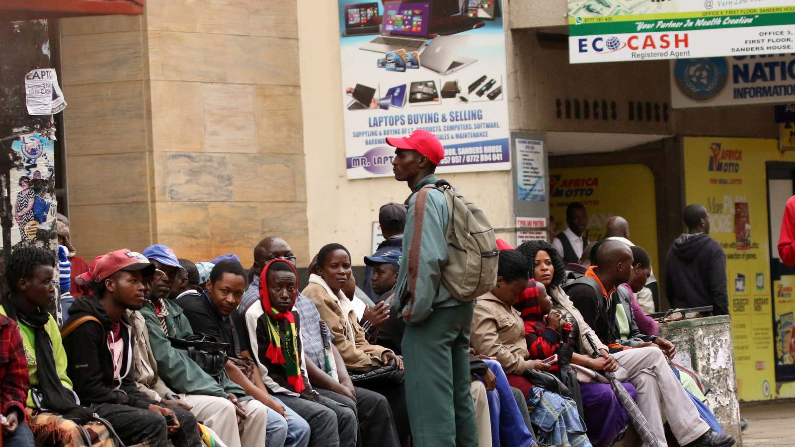 Lines outside the bank have taken on more urgency though.