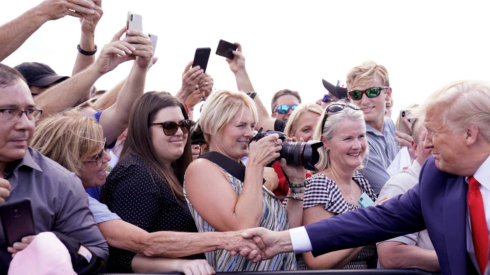 Trump is used to warm receptions in Florida.