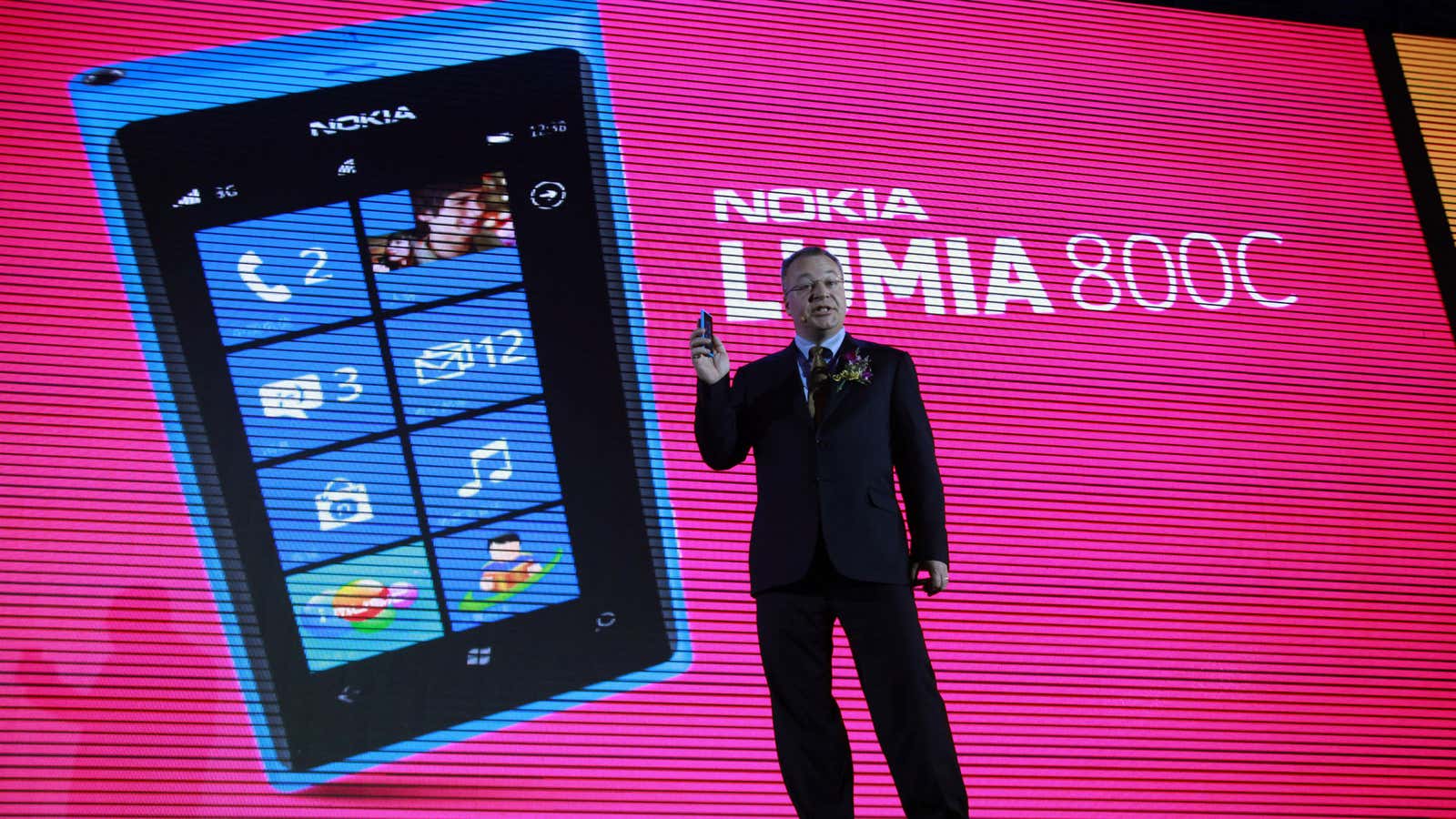 Former Nokia CEO Stephen Elop, in happier days in Beijing.