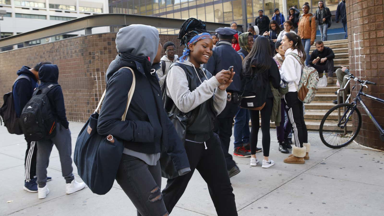 Students in 88 New York City schools have to pass through metal detectors.