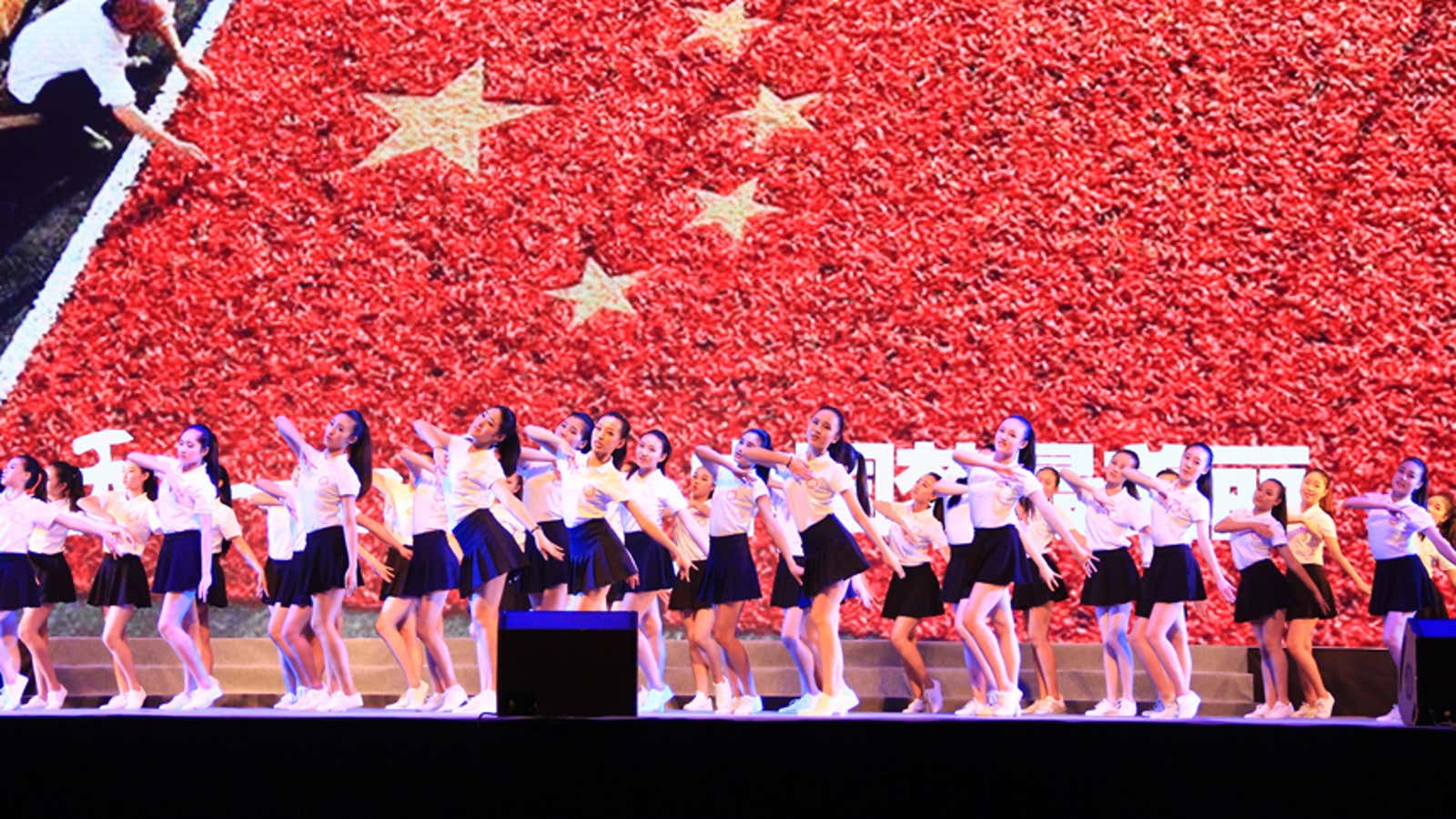 Introducing China’s totally wholesome 56-member patriotic girl pop group