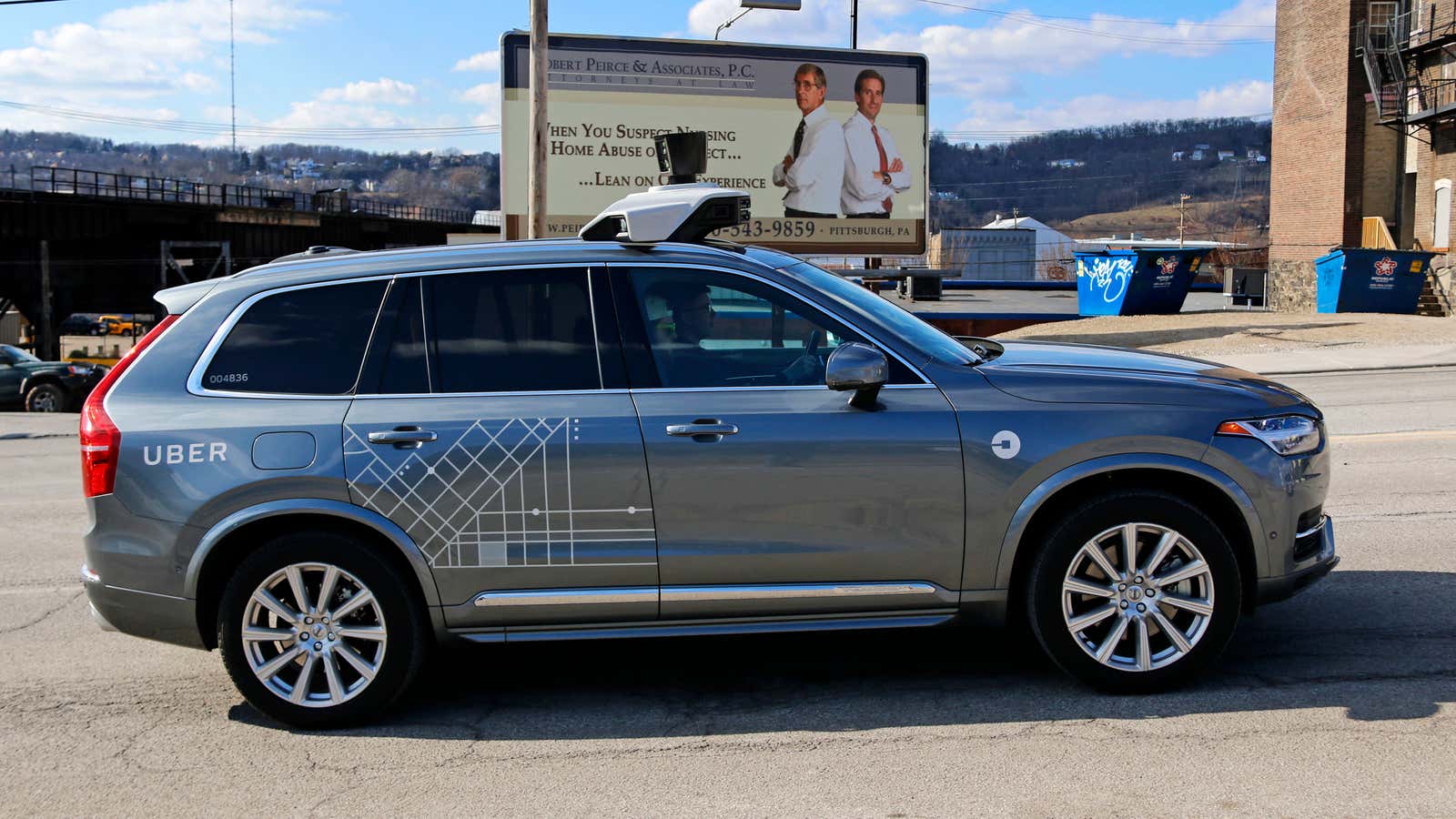 One of Uber’s self-driving Volvo SUVs.