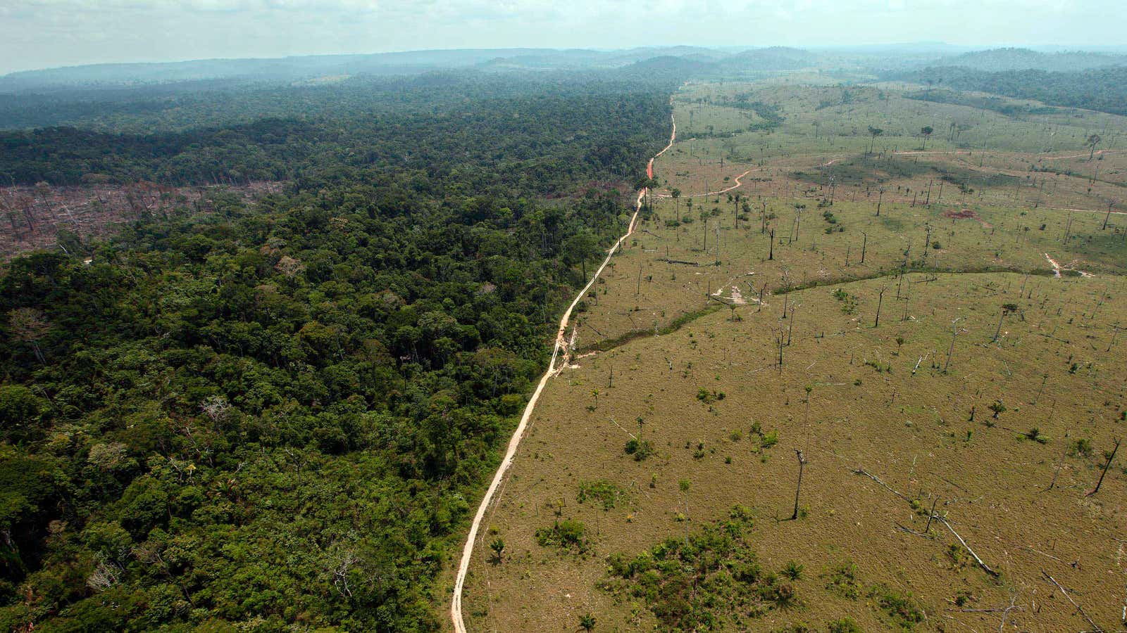 FILE – This Sept. 15, 2009 file photo shows a deforested area near Novo Progresso in Brazil’s northern state of Para. Emission levels of greenhouse…