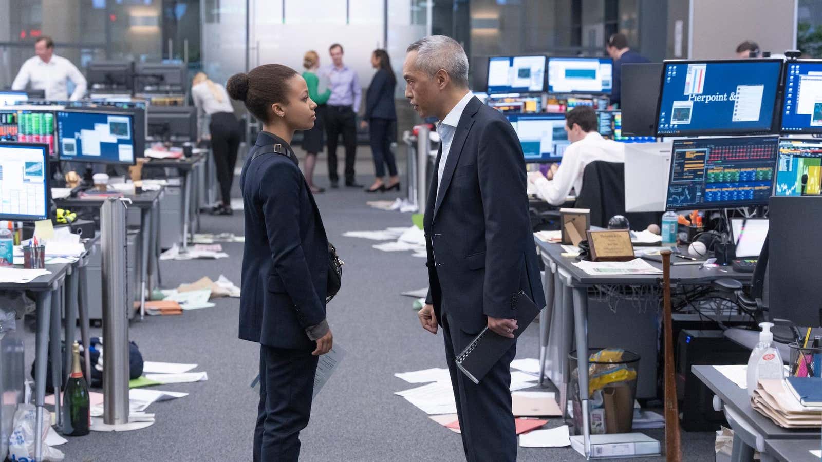 Myha’la Herrold and Ken Leung in Season 2 of HBO&#39;s &quot;Industry&quot; 