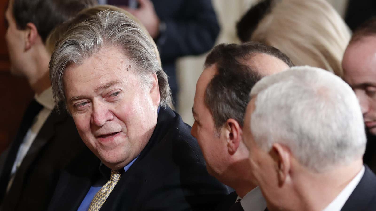 Steve Bannon made between $1.4 and $2.5 million last year.