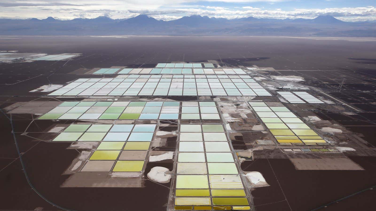 Chile’s lithium mines.