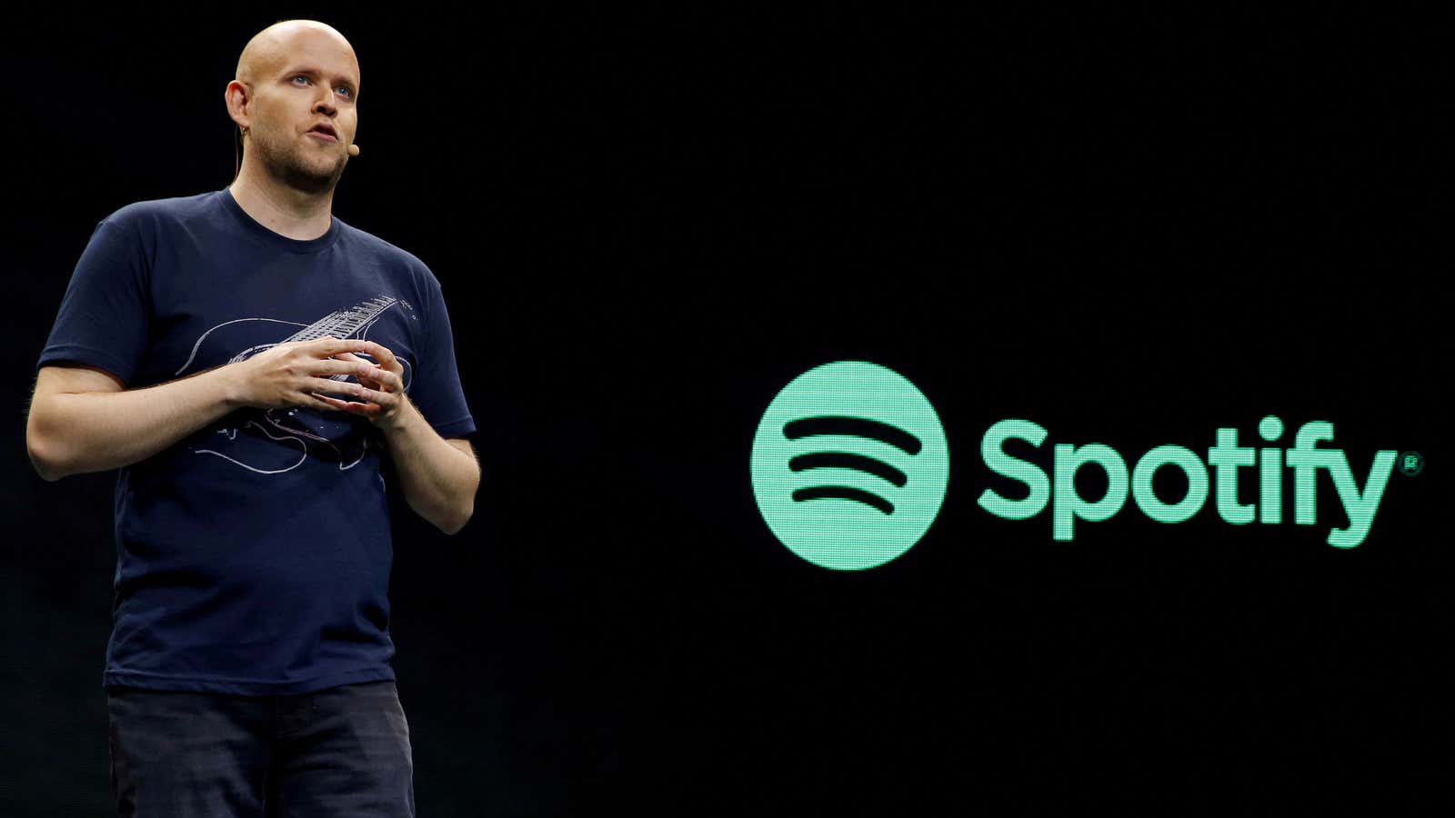 Spotify CEO Daniel Ek speaks during a media event in New York, U.S., May 20, 2015.