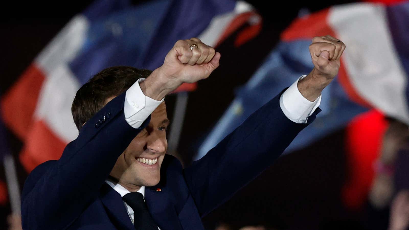 French President Emmanuel Macron wins re-election.