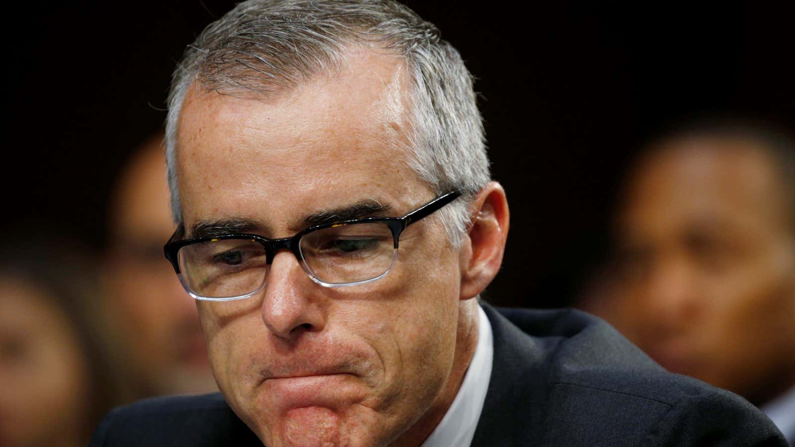 McCabe during Congressional testimony.