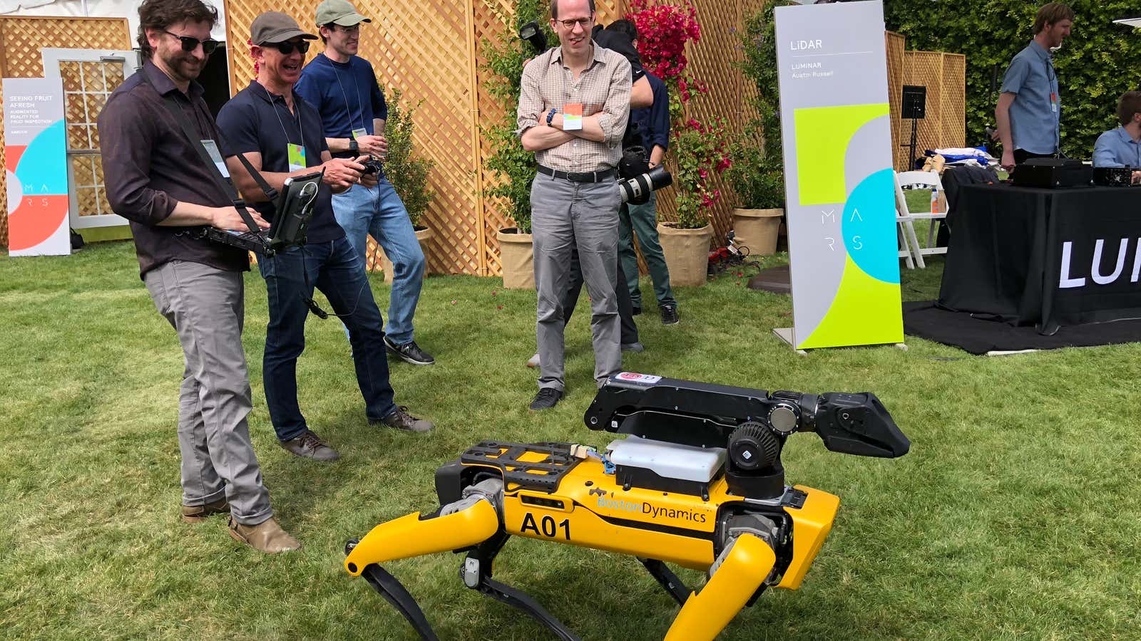 Jeff Bezos Pilots a Giant Robot
