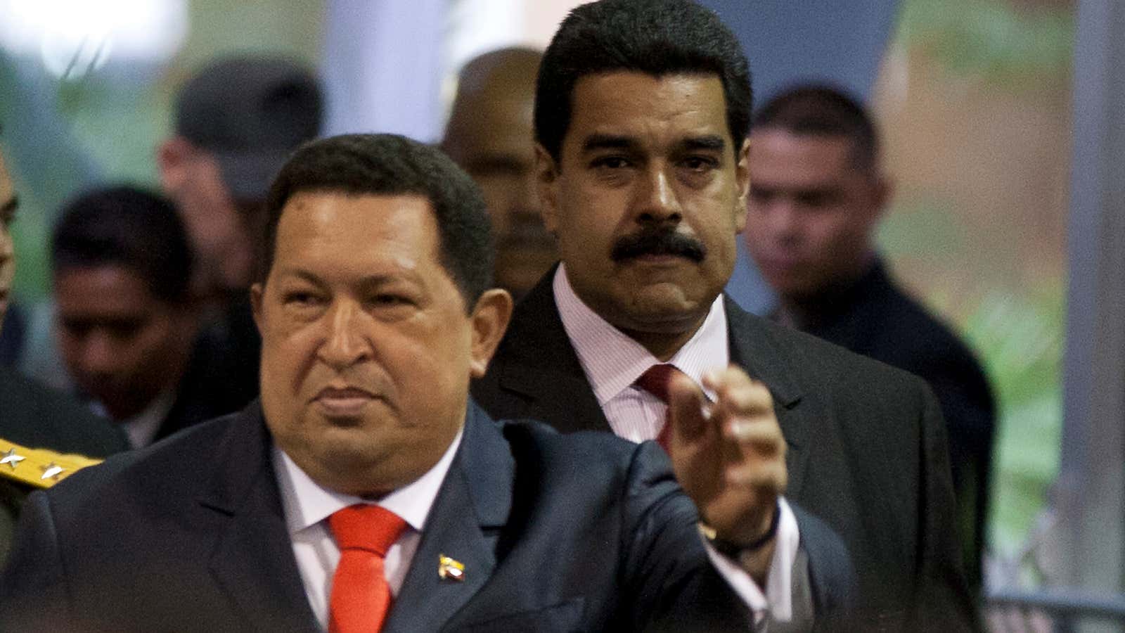 With Chavez, would-be president in waiting.