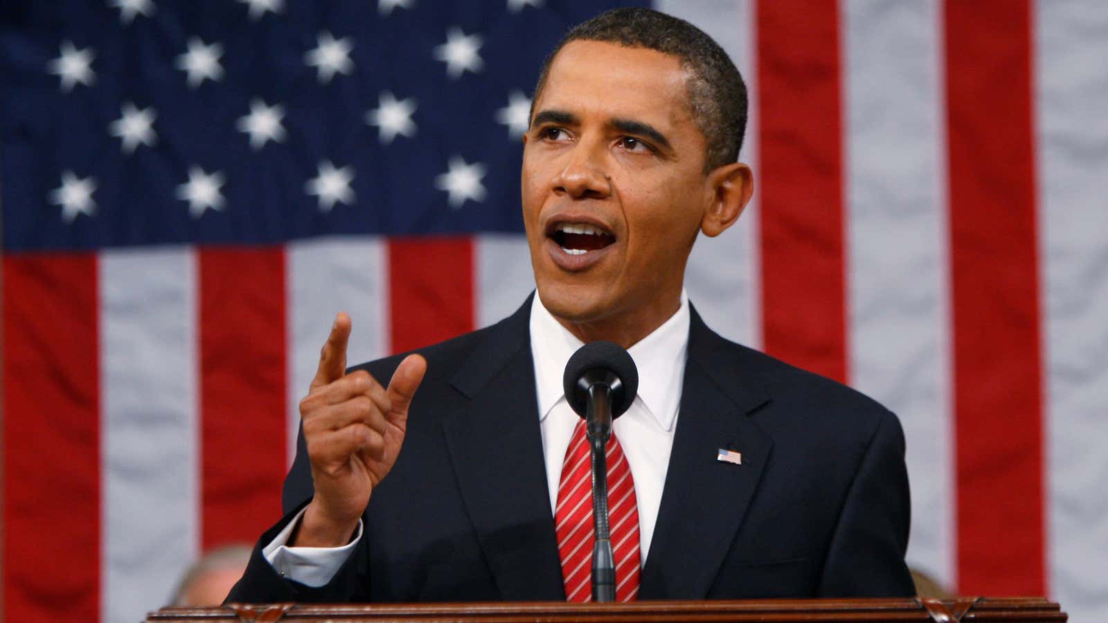 In this Sept. 9, 2009, file photo, President Barack Obama speaks to a joint session of Congress on healthcare at the U.S. Capitol in Washington.…