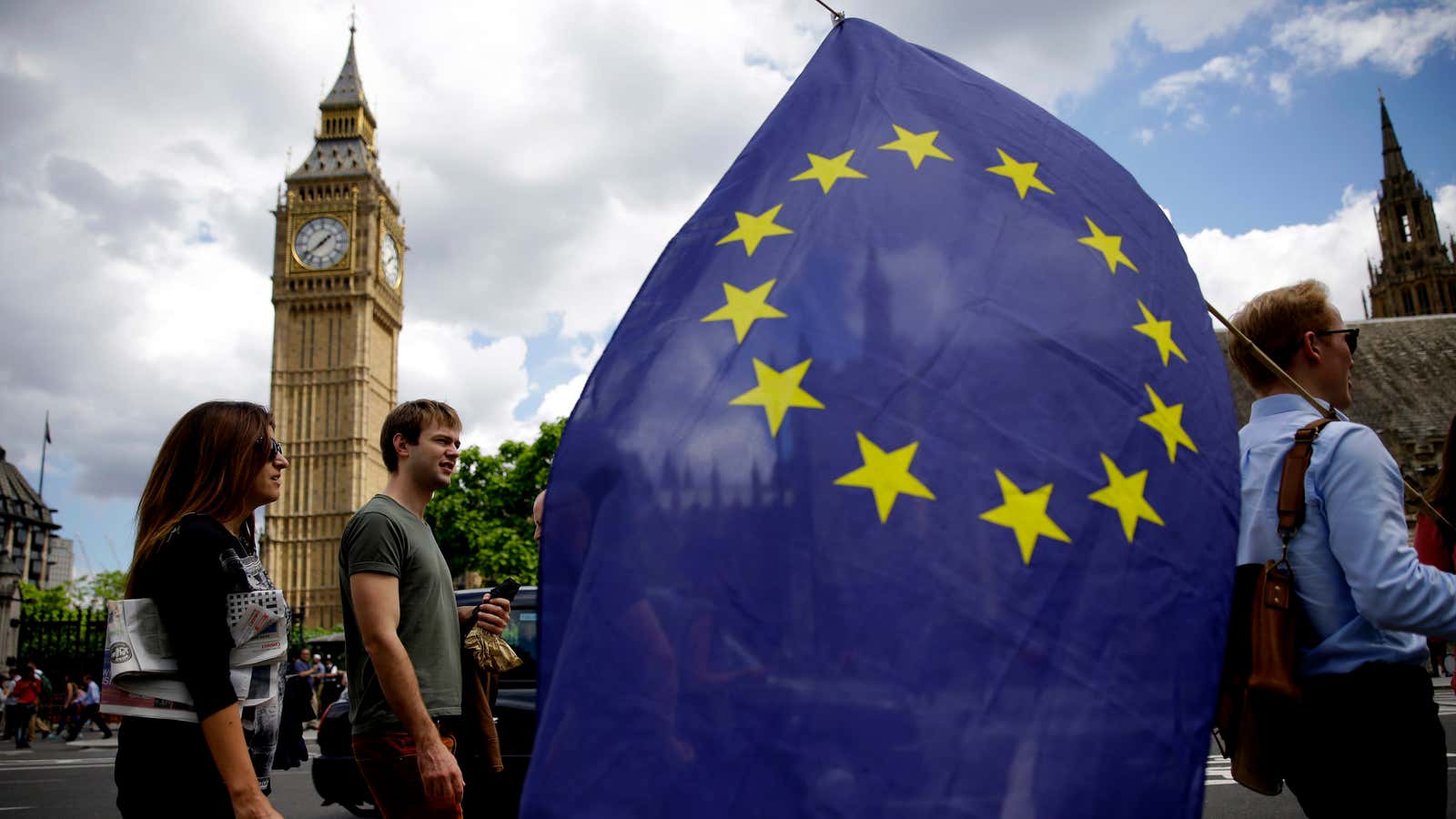 Remain supporters can still fly the European flag.